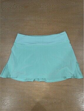 Lululemon Play Off The Pleats Skirt *13" SIZE 4 Washed Marsh Tennis Golf